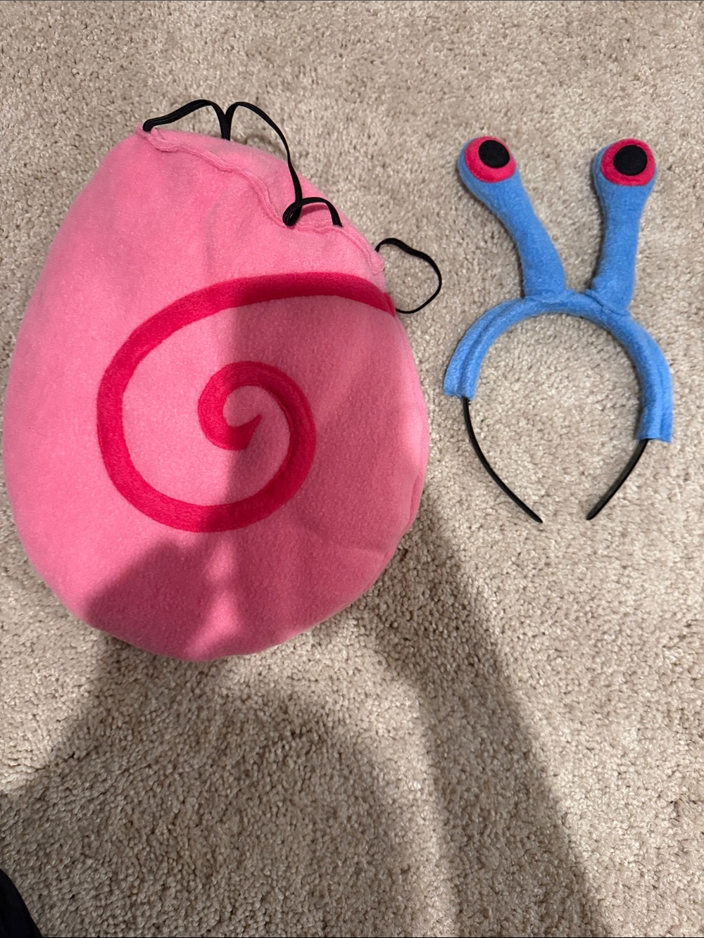 Snail Kids Costume Backpack with Blue Antenna Headband